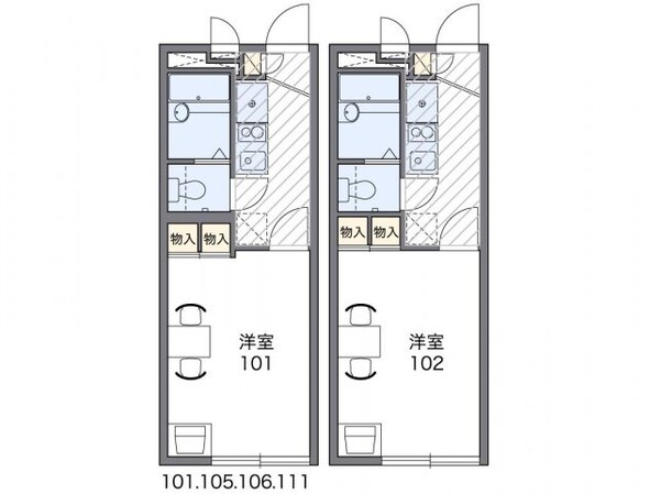 レオパレスサラーム瀬名の物件間取画像